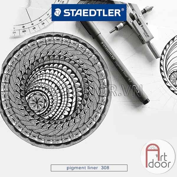 Bút line kháng nước Đen STAEDTLER Mars 308 (cây lẻ)