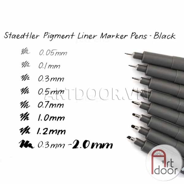 Bút line kháng nước Đen STAEDTLER Mars 308 (cây lẻ)