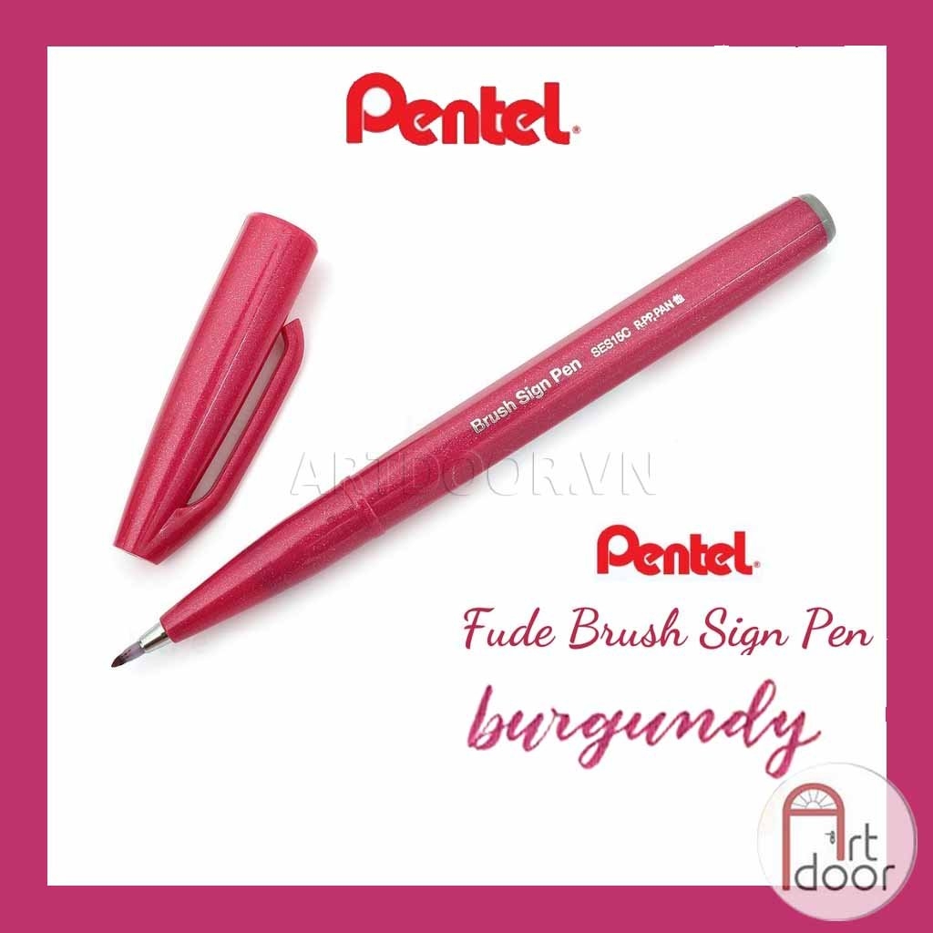 Bút màu viết thư pháp PENTEL Fude Touch (cây lẻ) - [xả kho]