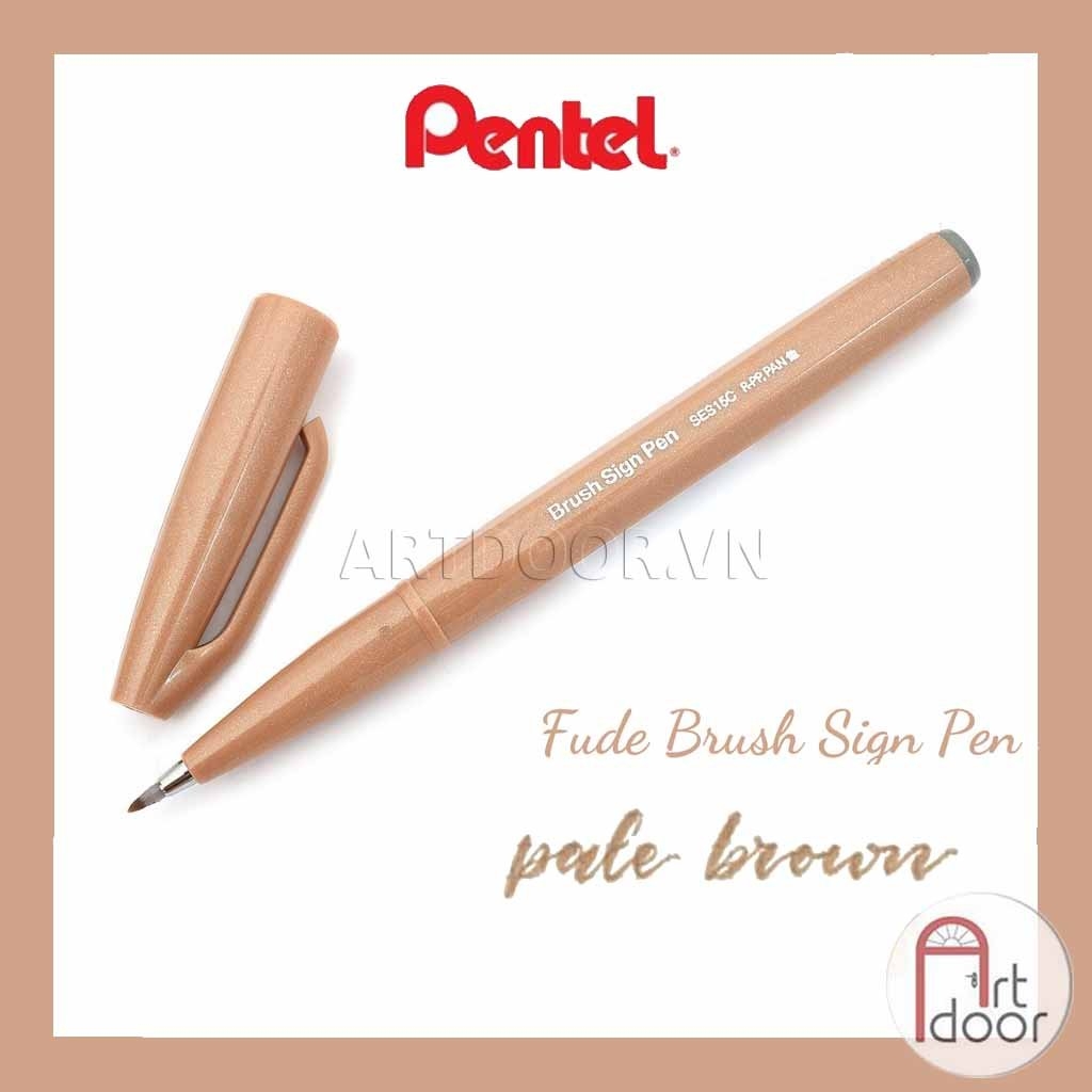 Bút màu viết thư pháp PENTEL Fude Touch (cây lẻ) - [xả kho]