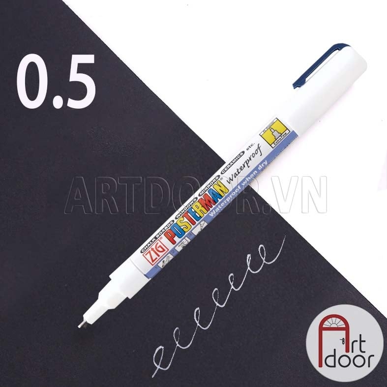 Bút sơn Acrylic KURETAKE Posterman lâu phai (hàng Nhật) vẽ vải, nhựa, kính, gỗ, đá, sứ, làm thiệp