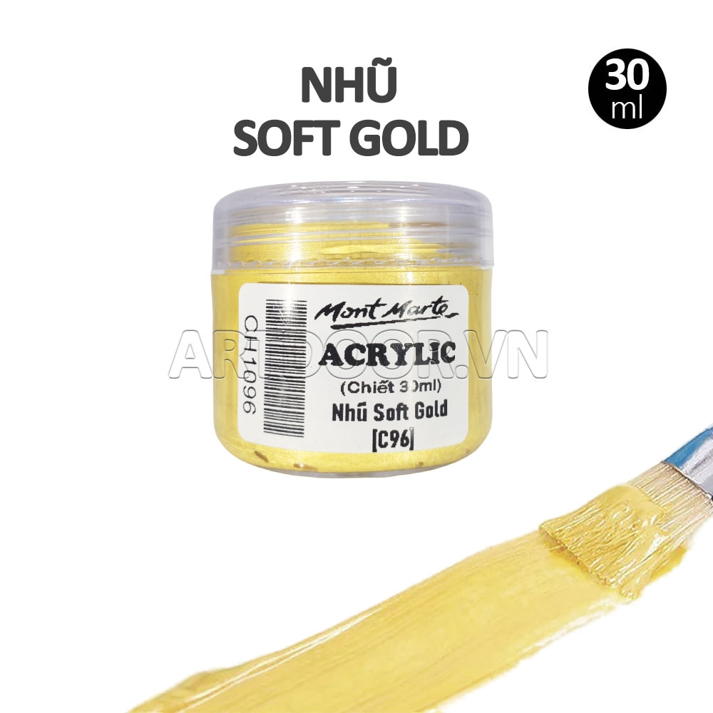 Màu vẽ Acrylic MONT MARTE (Nhũ/Vàng/Bạc) custom áo, vải, gỗ, kính, tô tượng, đất sét, số hóa