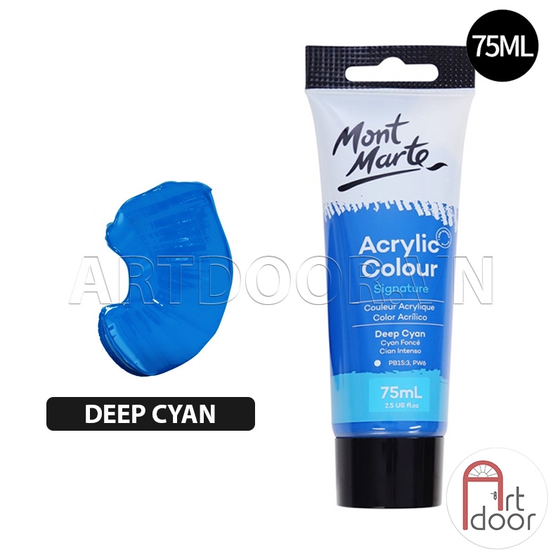 Màu vẽ Acrylic MONT MARTE Tuýp (75ml) custom áo, vải, gỗ, kính, tô tượng, đất sét, số hóa