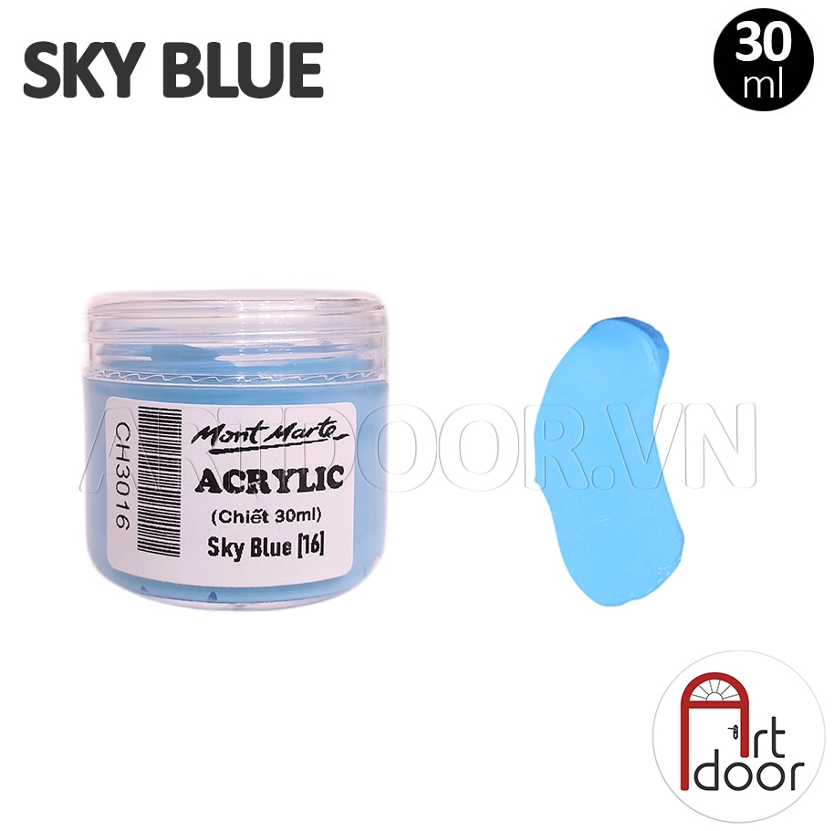 Màu vẽ Acrylic MONT MARTE Hũ (chiết 30ml) custom áo, vải, gỗ, kính, tô tượng, đất sét, số hóa