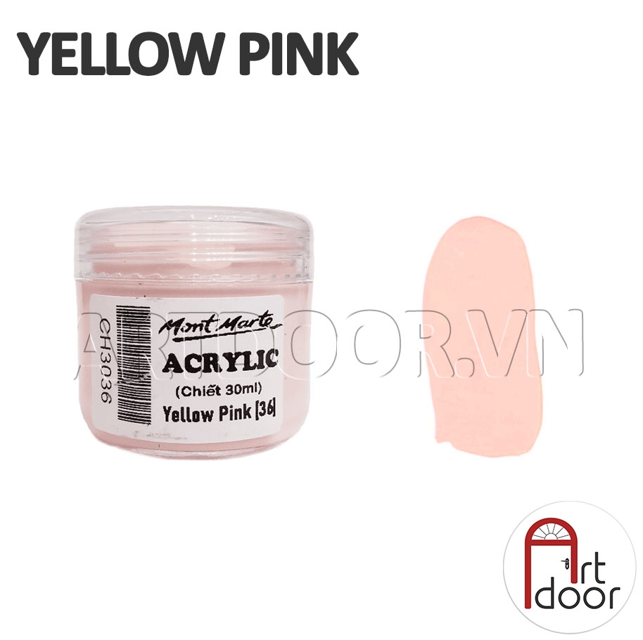 Màu vẽ Acrylic MONT MARTE Hũ (chiết 30ml) custom áo, vải, gỗ, kính, tô tượng, đất sét, số hóa