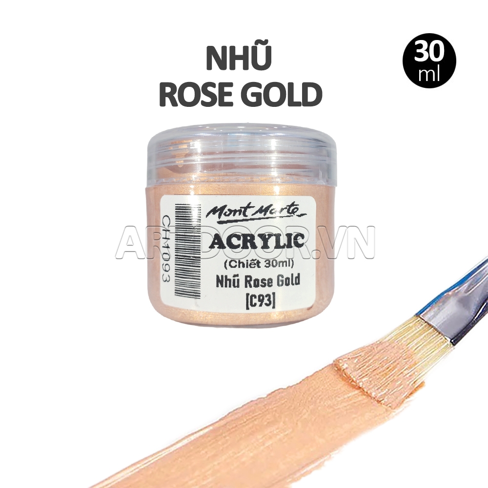 Màu vẽ Acrylic MONT MARTE Hũ (chiết 30ml) custom áo, vải, gỗ, kính, tô tượng, đất sét, số hóa