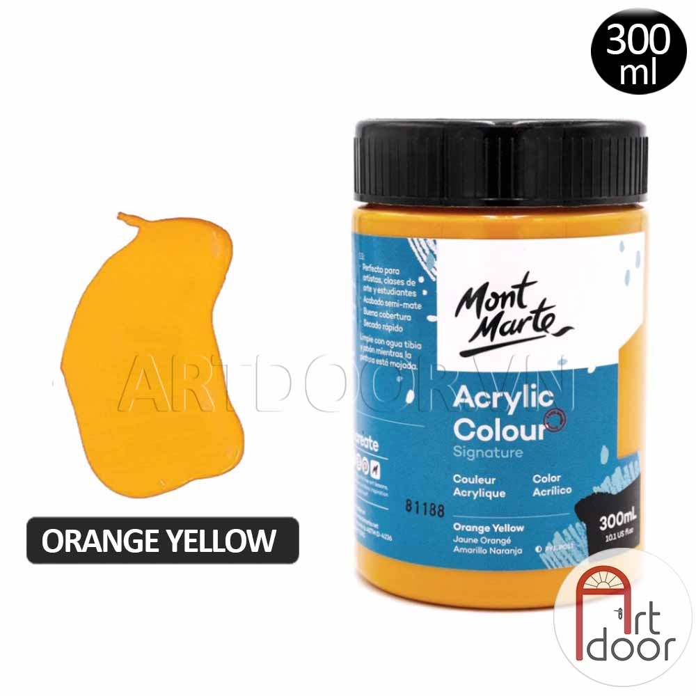 Màu vẽ Acrylic MONT MARTE Hũ (300ml) custom áo, vải, gỗ, kính, tô tượng, đất sét, số hóa