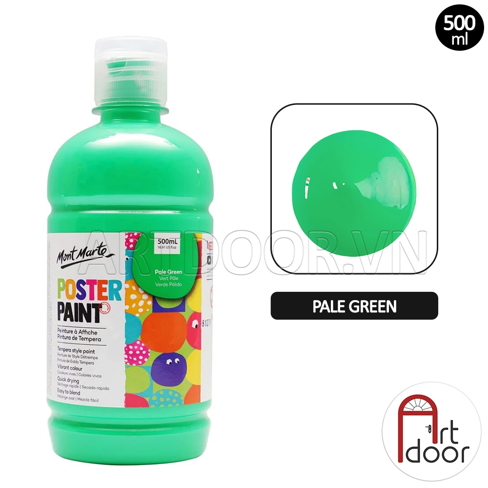 Màu vẽ Poster Paint MONT MARTE Hũ (500ml) luyện thi vẽ trang trí màu, học vẽ, tô tượng