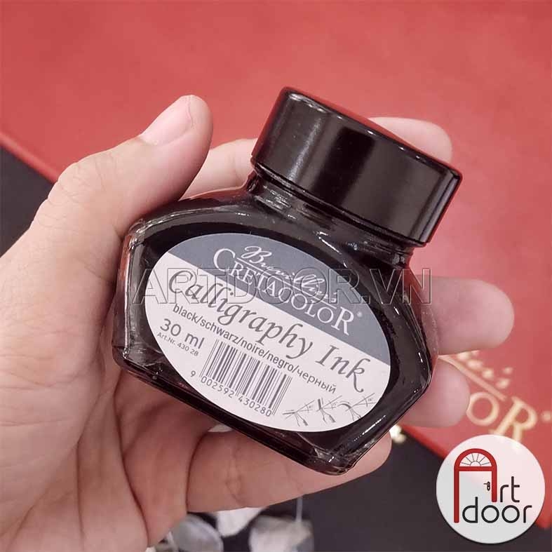 Mực viết chữ CRETACOLOR Calligraphy đen (30ml) - [xả kho]