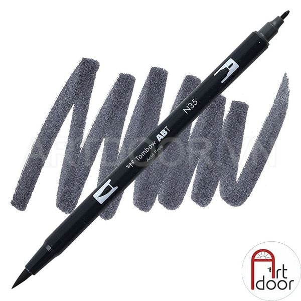 Bút màu đầu cọ TOMBOW ABT Dual Brush siêu mượt (Trắng/ Đen/ Xám) - [xả kho]