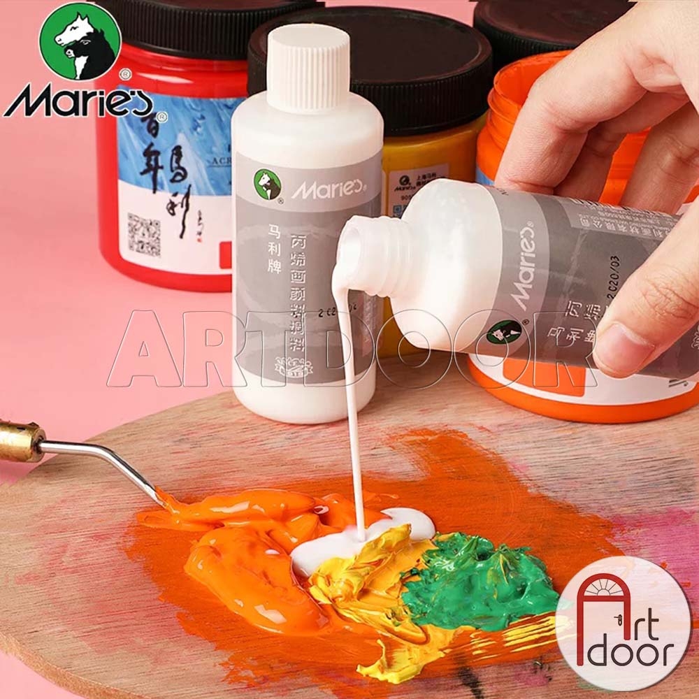 Pha loãng màu Acrylic MARIES (100ml) khắc phục màu khô đặc, làm lỏng mướt màu