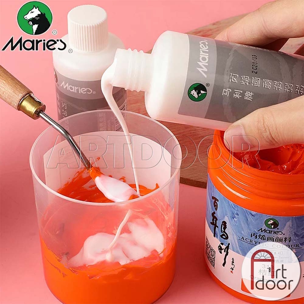 Pha loãng màu Acrylic MARIES (100ml) khắc phục màu khô đặc, làm lỏng mướt màu