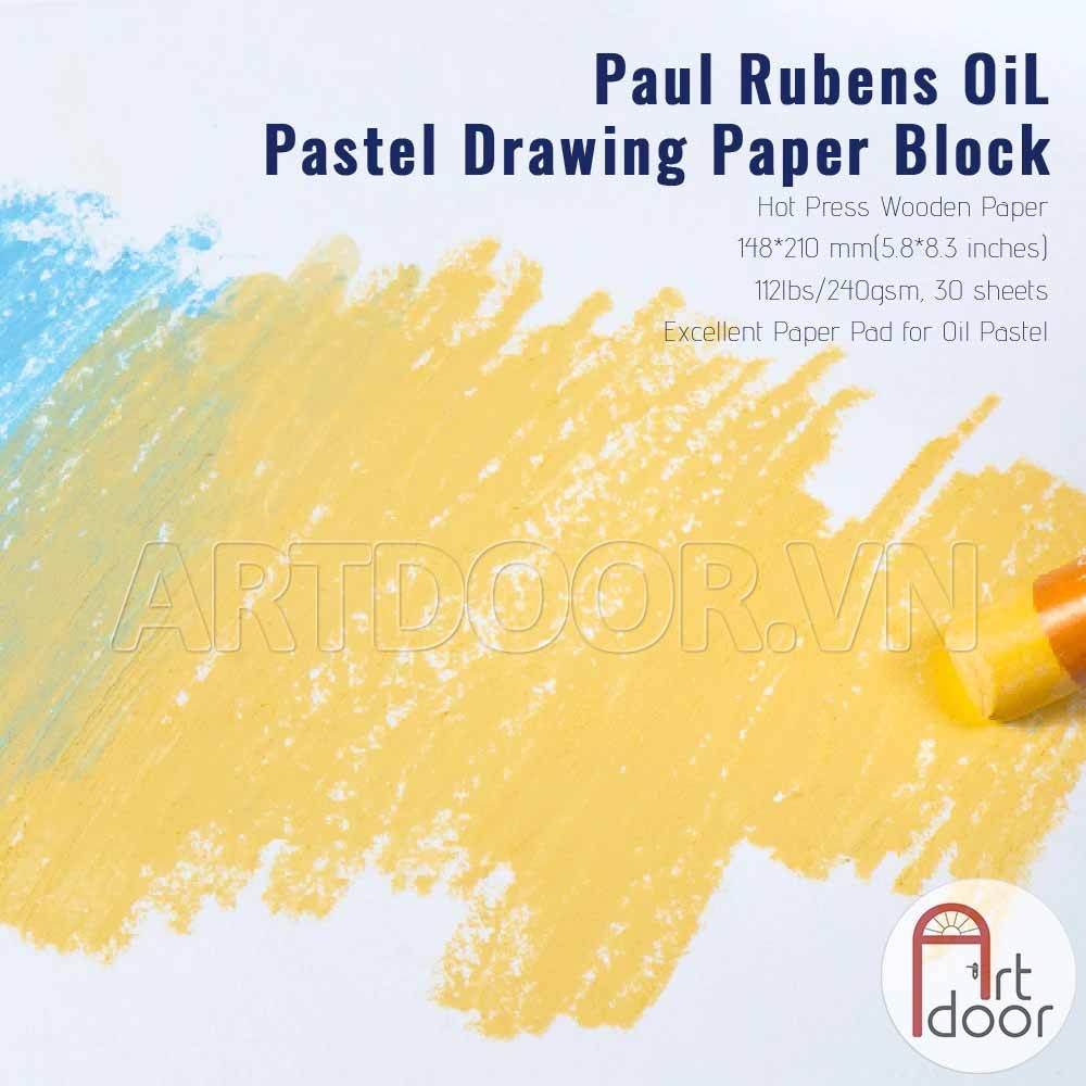 Giấy vẽ màu Sáp Dầu PAUL RUBENS Oil Pastel dày 240gsm (vân mịn)