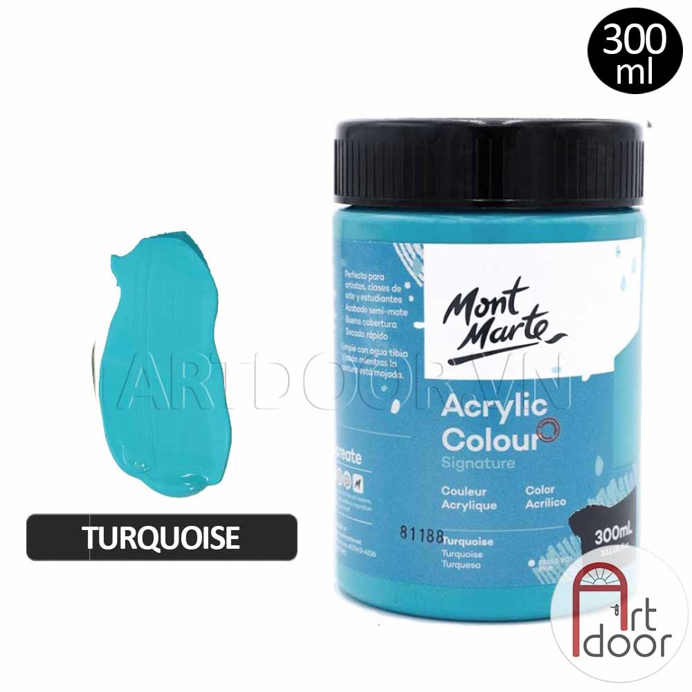 Màu vẽ Acrylic MONT MARTE Hũ (300ml) custom áo, vải, gỗ, kính, tô tượng, đất sét, số hóa