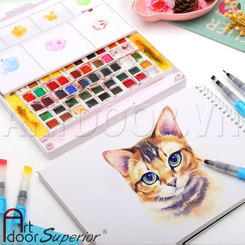 Cọ vẽ bơm nước SUPERIOR Waterbrush vẽ màu nước tiện lợi