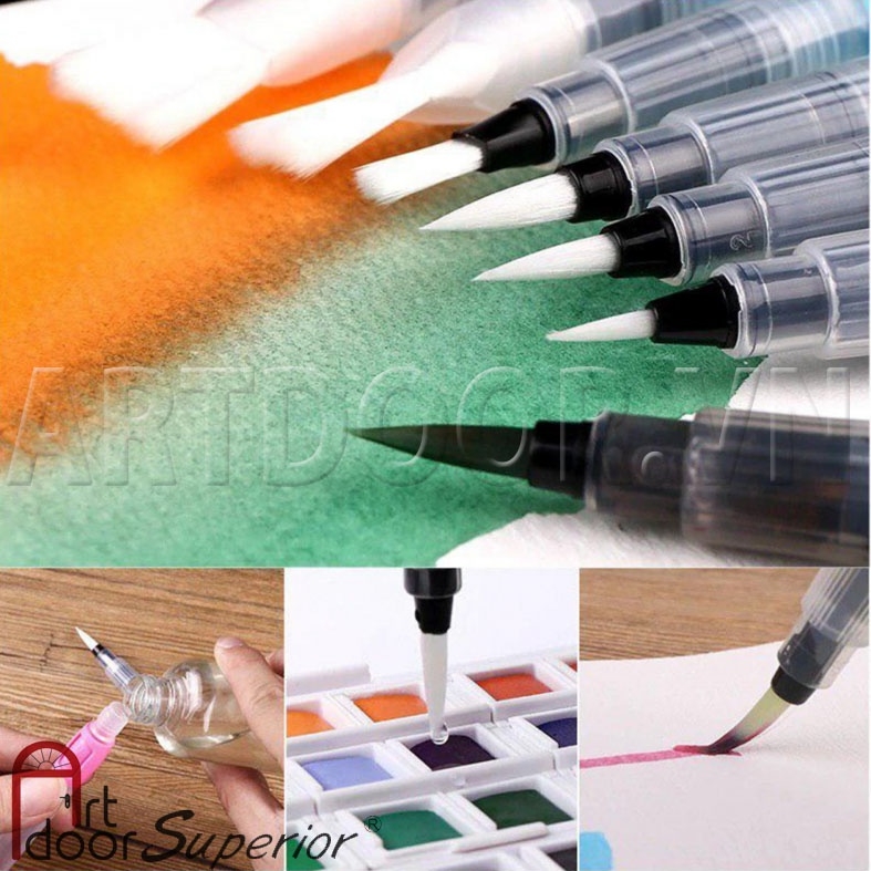 Cọ vẽ bơm nước SUPERIOR Waterbrush vẽ màu nước tiện lợi