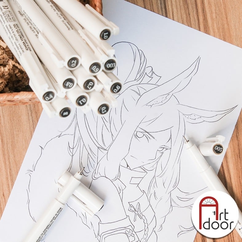 Bút line kháng nước Đen MARVY Uchida (cây lẻ)