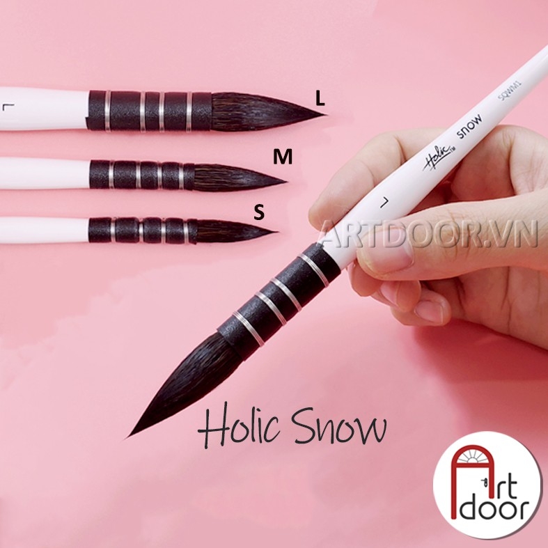 Cọ vẽ đầu Mop màu nước NABII Holic lông Sóc (SQWM1) - Size L