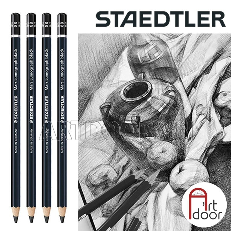 Bút chì than STAEDTLER Lumograph Black thân Đen (cây lẻ)