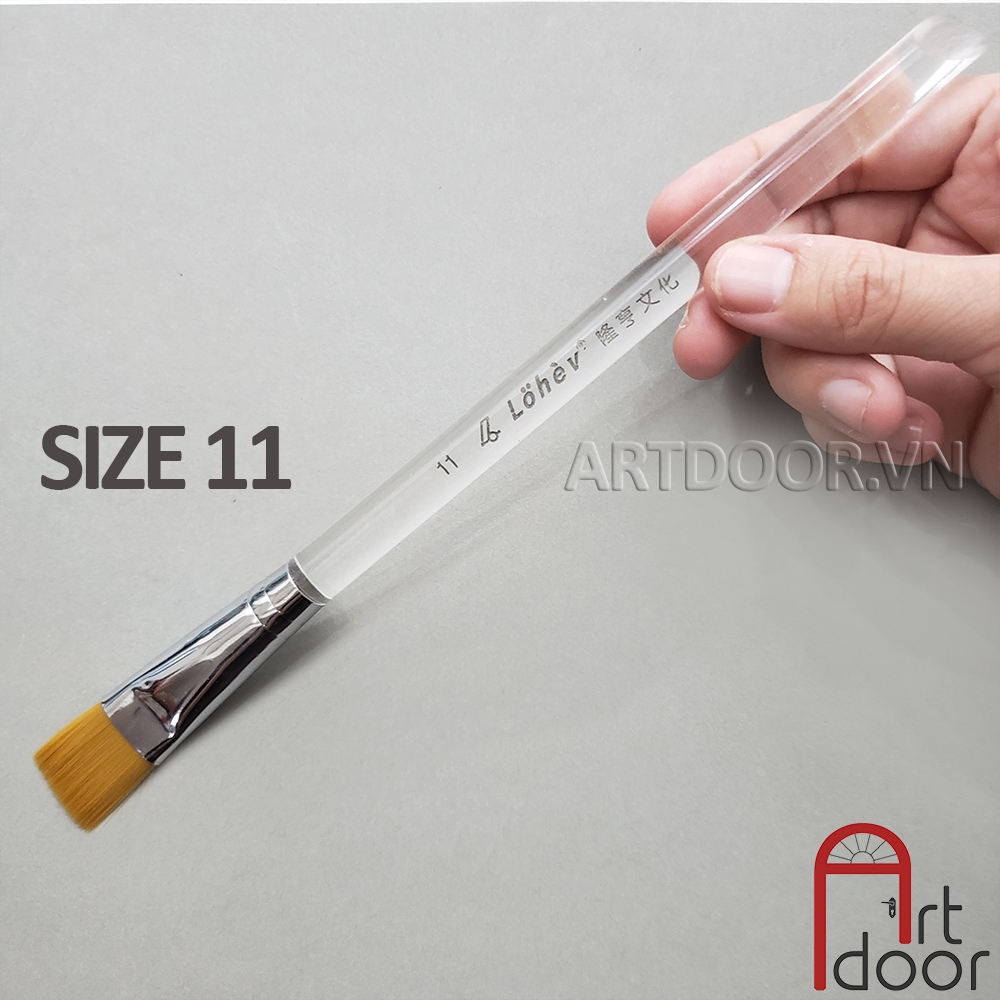 Cọ vẽ đầu Vuông LOHEV thân Trong (586) tập vẽ màu Nước, Acrylic, Gouache, tô tượng, đất sét, số hoá