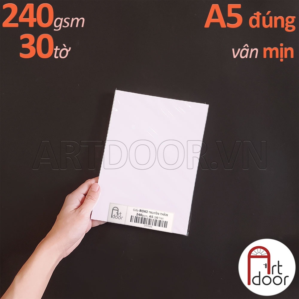 Giấy vẽ chì ROKI truyền thần, marker dày 240~250gsm (vân mịn)