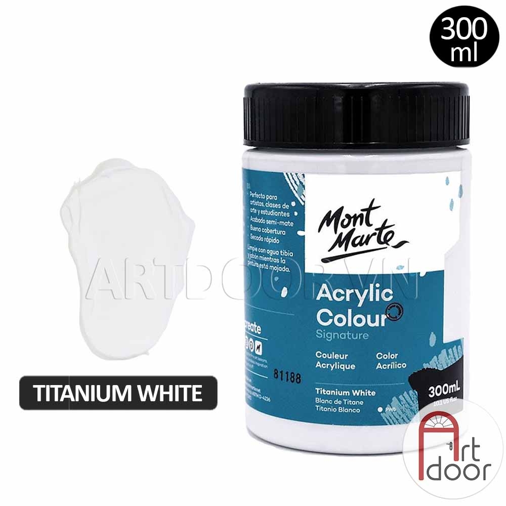 Màu vẽ Acrylic MONT MARTE (Nhũ/Trắng/Đen) custom áo, vải, gỗ, kính, tô tượng, đất sét, số hóa