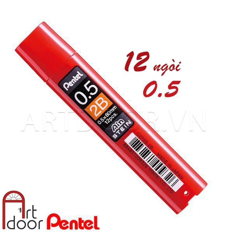Bút chì kim bấm PENTEL Thân Đen chính hãng A255 (đầu 05)