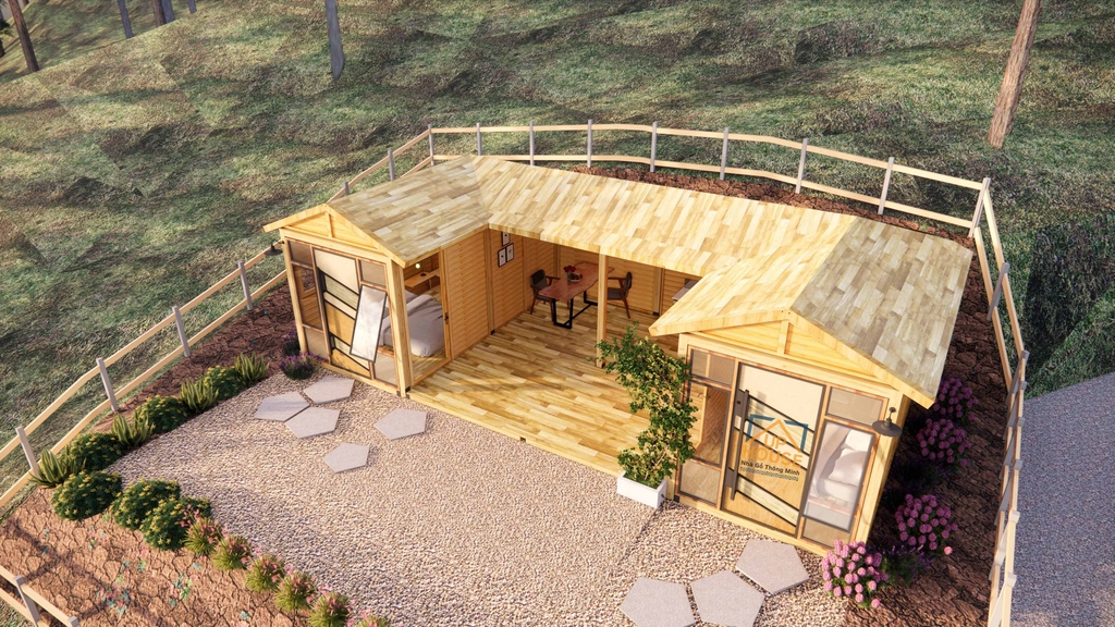 nhà gỗ 100 triệu