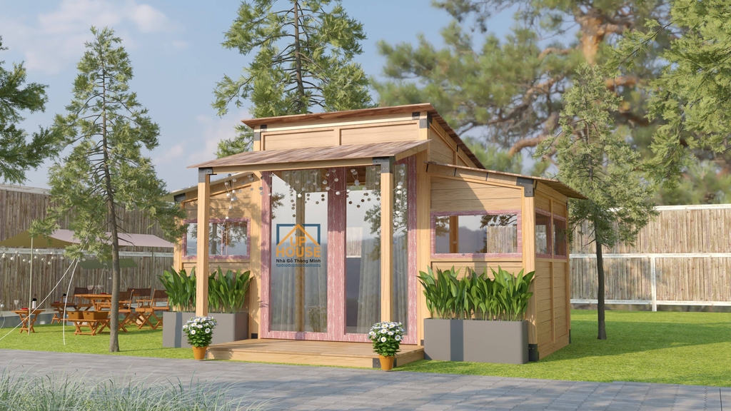 nhà gỗ 100 triệu