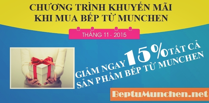 Tặng ngay chậu rửa bát nhập khẩu khi mua bếp từ Munchen