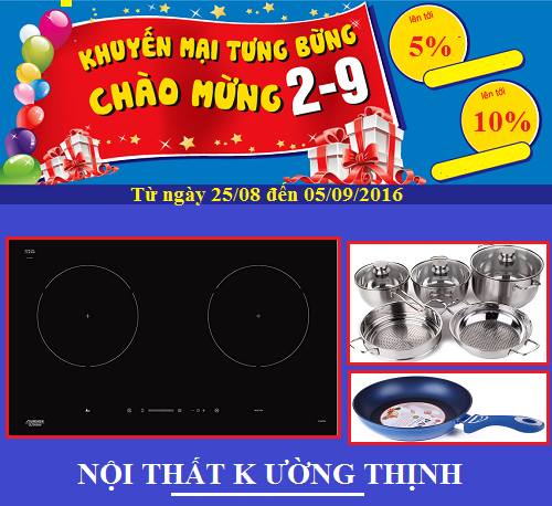 Khuyến mãi bếp từ Munchen M568I mừng quốc khánh 2016