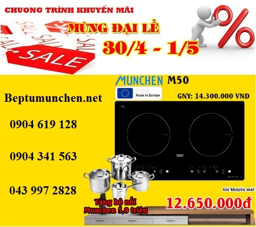 Bếp từ Munchen M50 giảm giá cực khủng dịp 30-4
