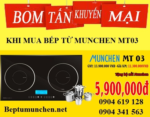 Khuyến mãi hấp dẫn khi mua bếp từ Munchen MT03