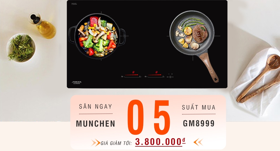 Săn ngay 5 suất mua bếp từ Munchen GM8999 giá siêu rẻ