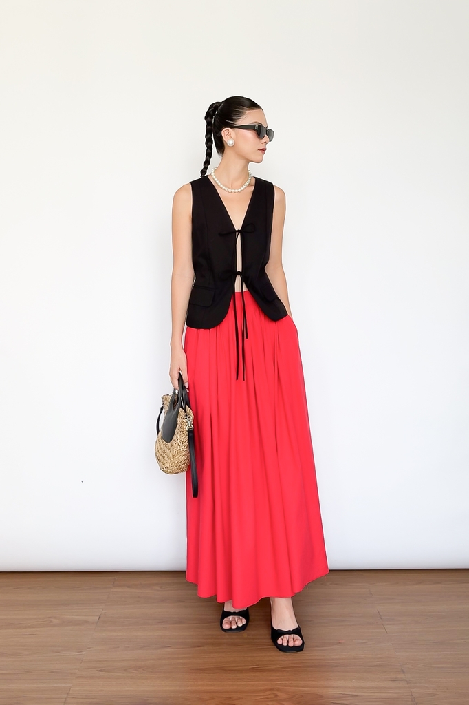 Jacquine Maxi Linen Skirt