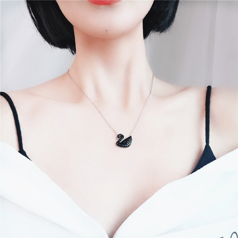 Dây chuyền Thép Titan không gỉ thiên nga đen TN01