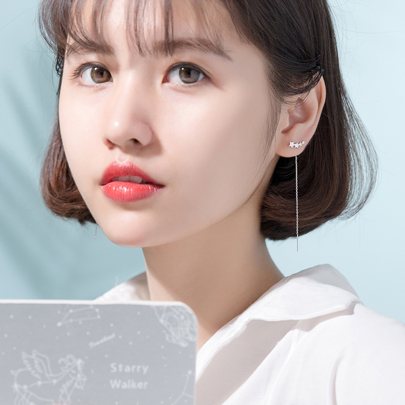 BÔNG TAI BẠC 4 NGÔI SAO B17