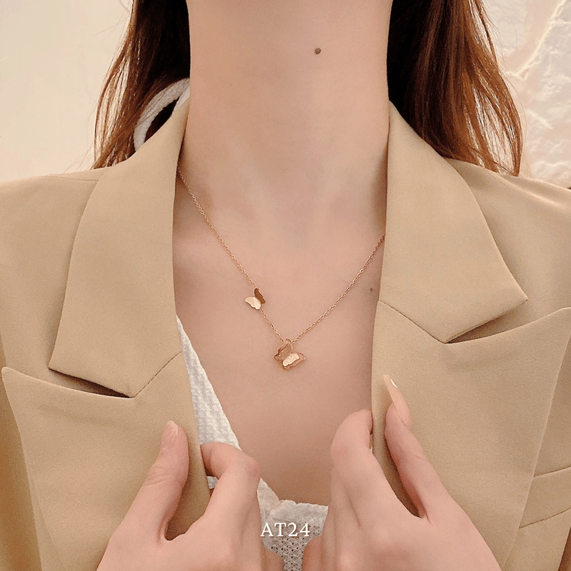 Dây chuyền bướm basic đơn giản dành cho nữ phong cách Hàn Quốc AT24