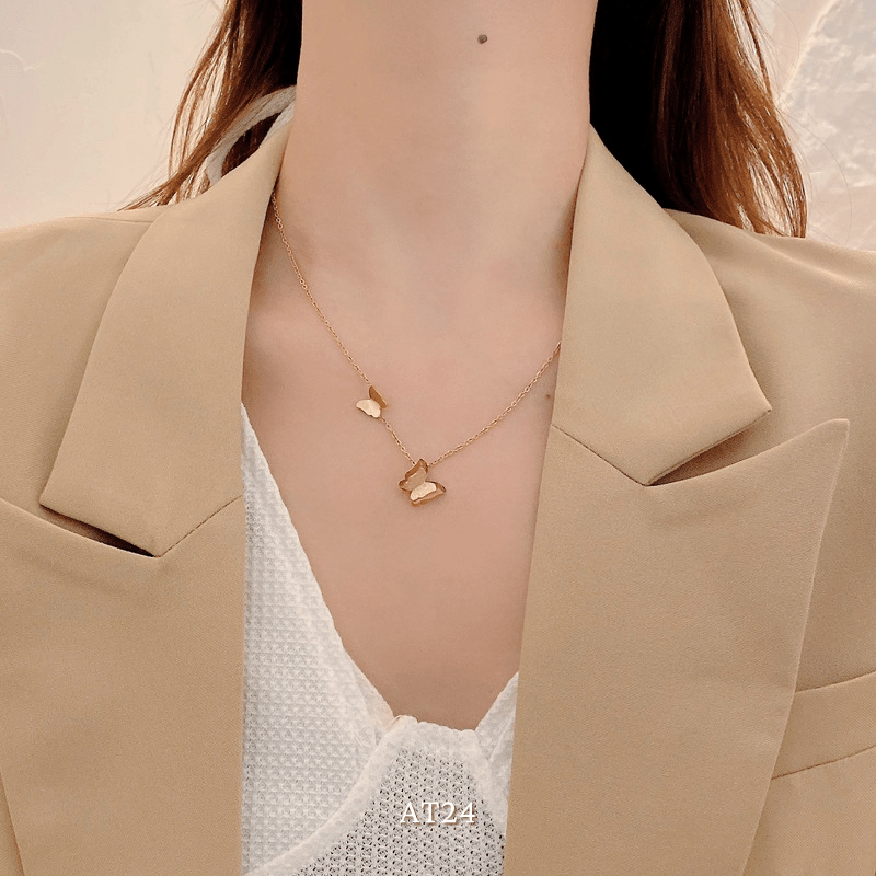 Dây chuyền bướm basic đơn giản dành cho nữ phong cách Hàn Quốc AT24
