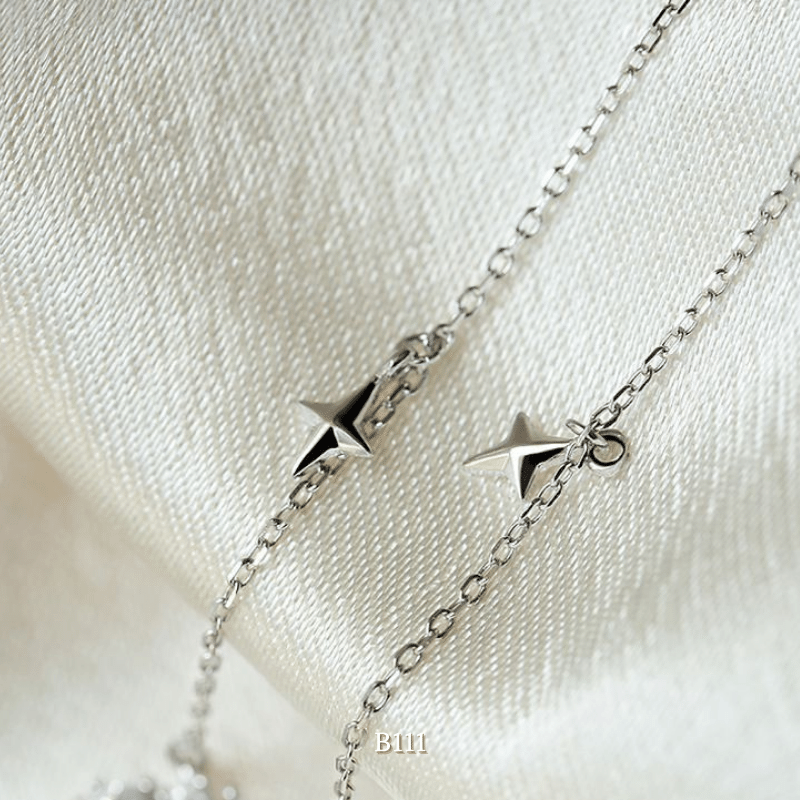 Dây chuyền bạc nữ hình mèo mặt trăng phụ kiện trang sức đẹp B111