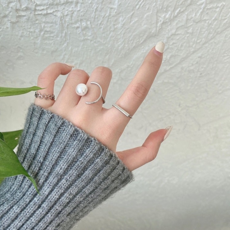 Set 3 nhẫn ngọc trai nhân tạo Mely D106