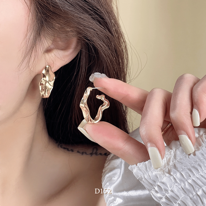 Bông tai nữ hình học phụ kiện trang sức Hàn Quốc D152