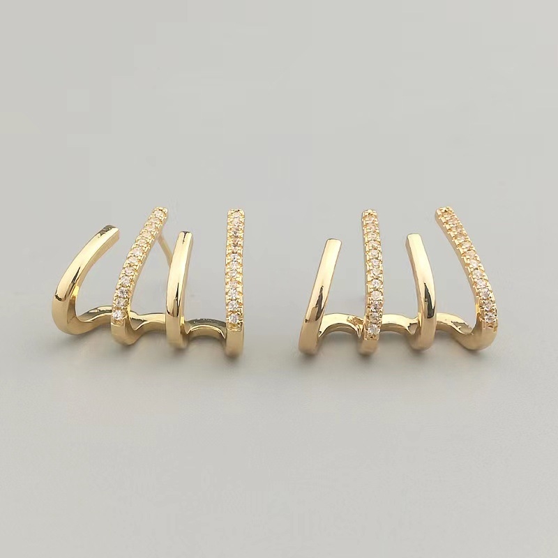 Bông tai nữ ôm vành tai đính đá thời trang cá tính C60