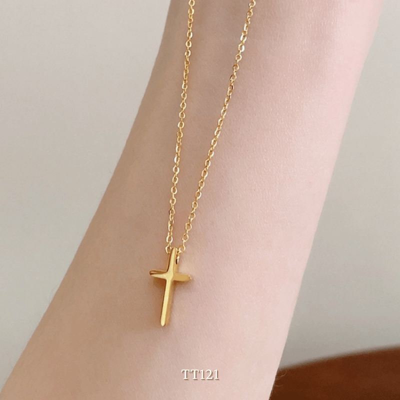 Dây chuyền Thép Titan không gỉ hình thánh giá TT121