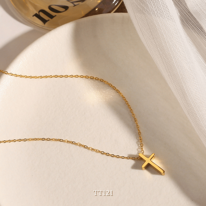 Dây chuyền Thép Titan không gỉ hình thánh giá TT121
