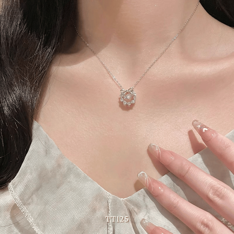 Dây chuyền đính đá hình nơ TT125