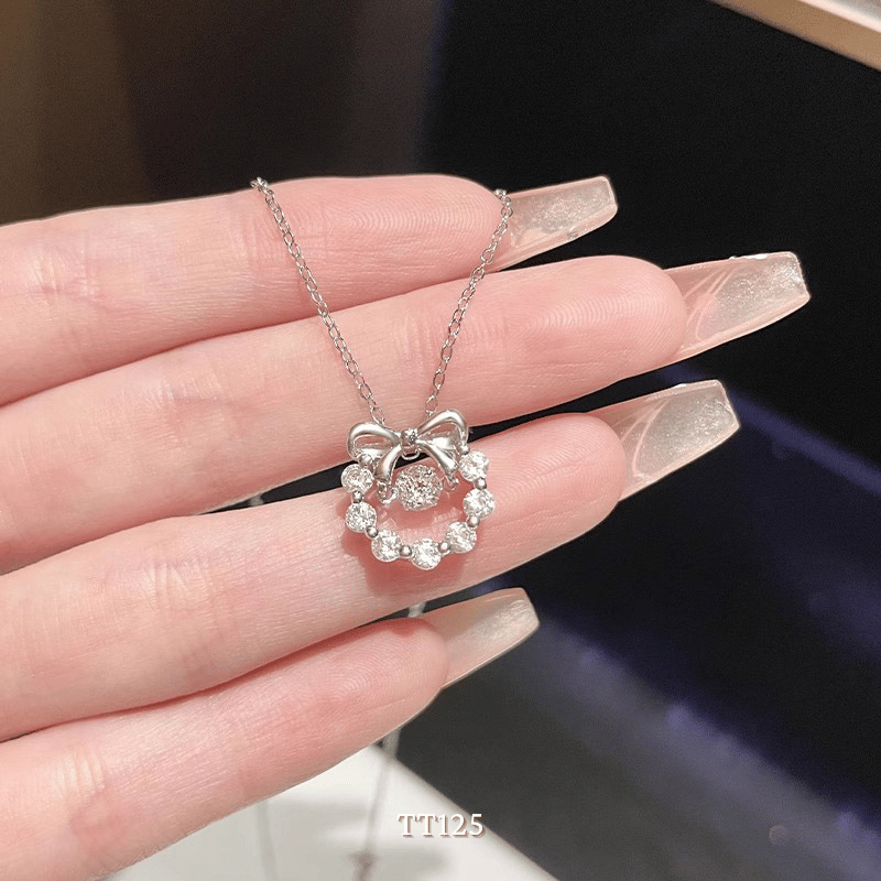 Dây chuyền đính đá hình nơ TT125