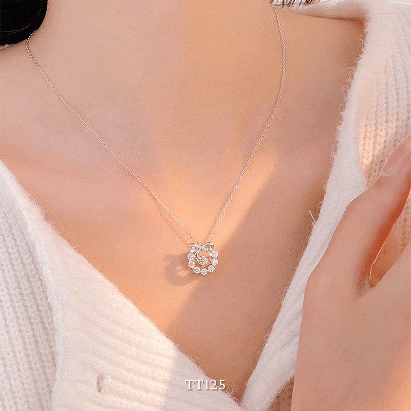 Dây chuyền đính đá hình nơ TT125