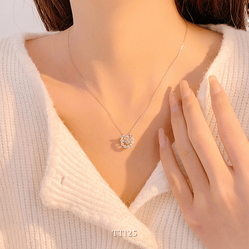 Dây chuyền đính đá hình nơ TT125