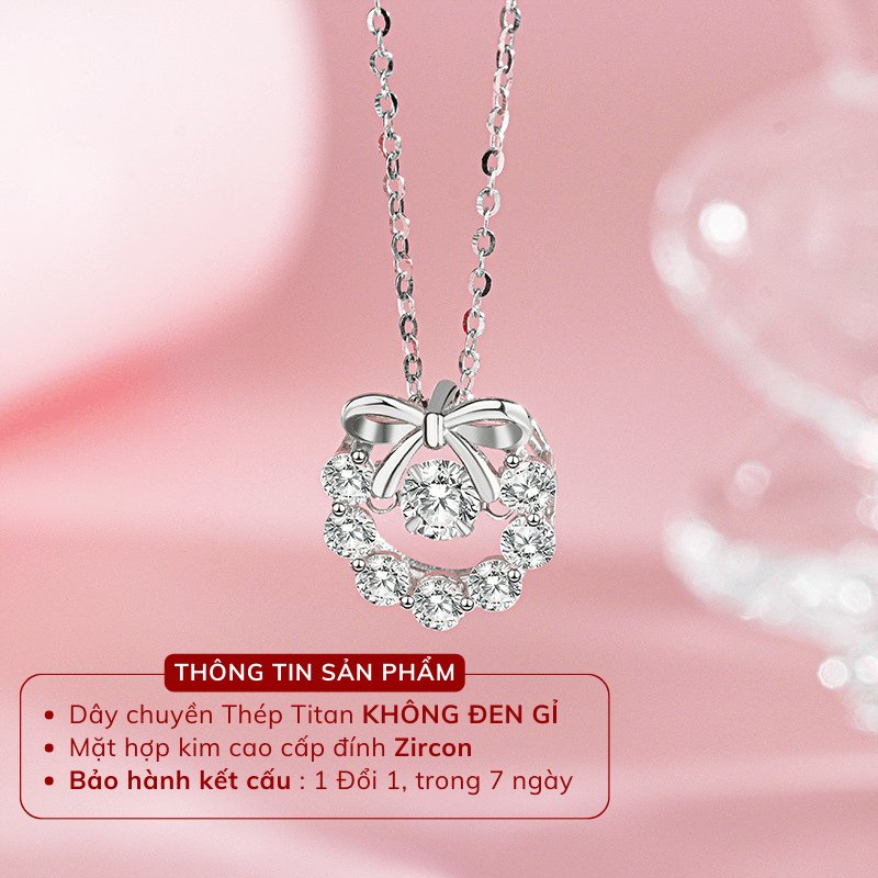 Dây chuyền đính đá hình nơ TT125